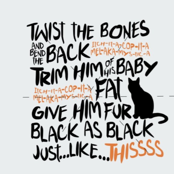 Hocus Pocus song shirt. Twist the bones...  Made to order - Picture 2 of 3